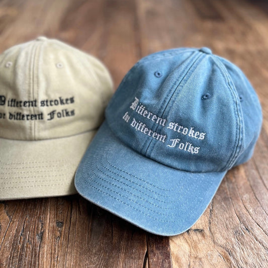 DIFFERENT FOLKS Embroidery Denim Cap - Hun Sauce, UK Streetwear