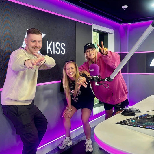 DJ Shosh at Kiss Radio, Wearing Hun Sauce, London.