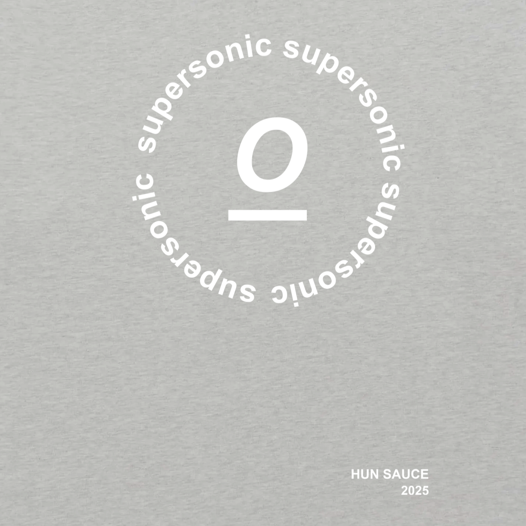 SUPERSONIC T-Shirt, Couldn’t let the Oasis comeback tour slide without dropping a tee to mark the moment. An ode to one of the greats. This heavyweight grey marl tee features bold white text inspired by Supersonic. Soft, oversized, and built to stand the test of time, like the track.