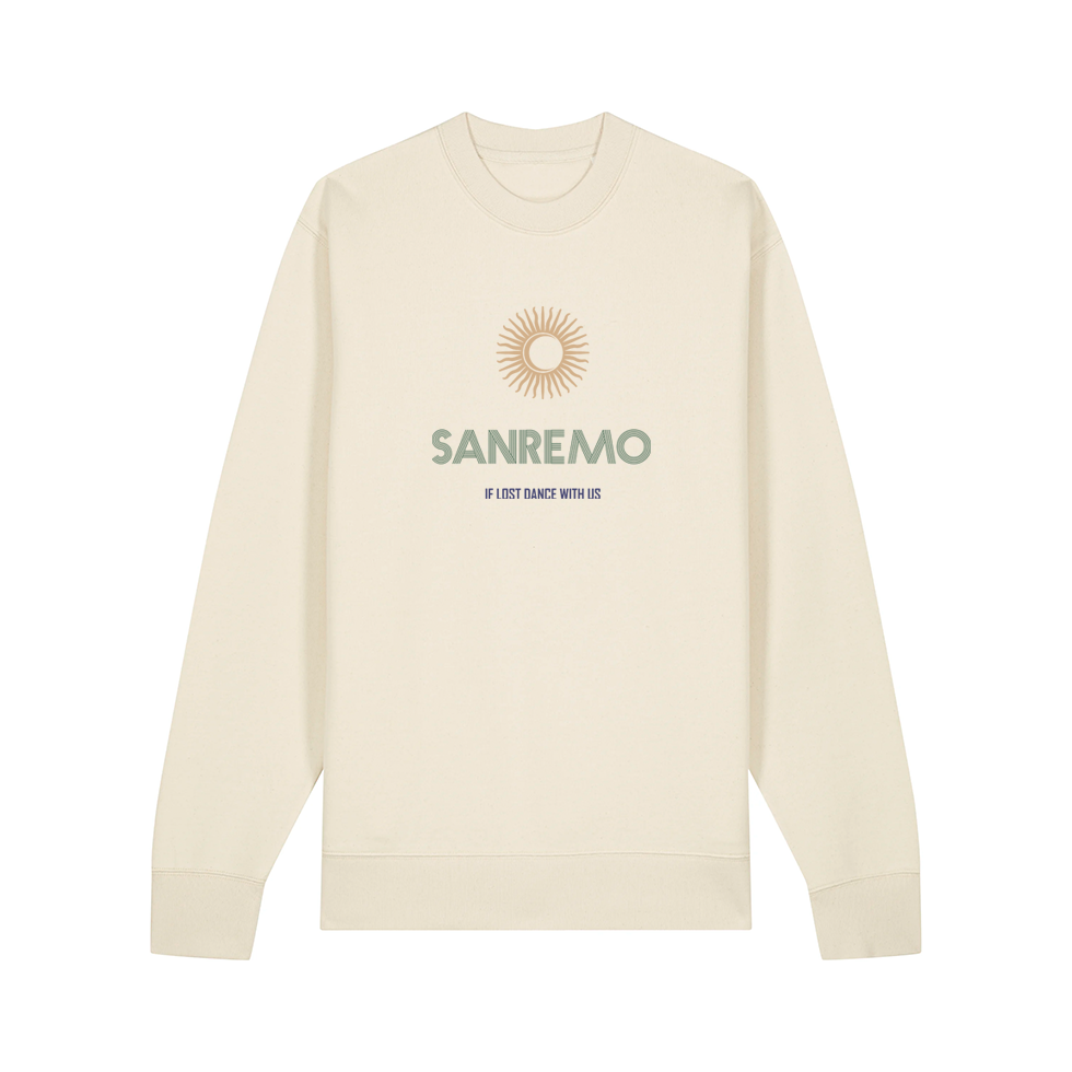 SANREMO Sweater, Bold Moon Graphic design, Cosy Sweater in cream - Hun Sauce
