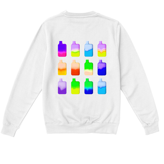 LOST FOREVER Sweatshirt - Hun Sauce  - Colourful neon Vapes printed onto a Sweatshirt - Festival Outfit