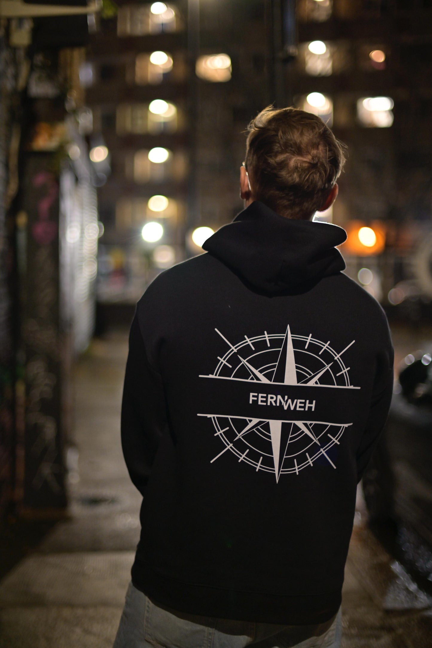 DJ FERNWEH Exclusive Hoodie, Custom DJ merch by Illustrator Hun Sauce - Music merch