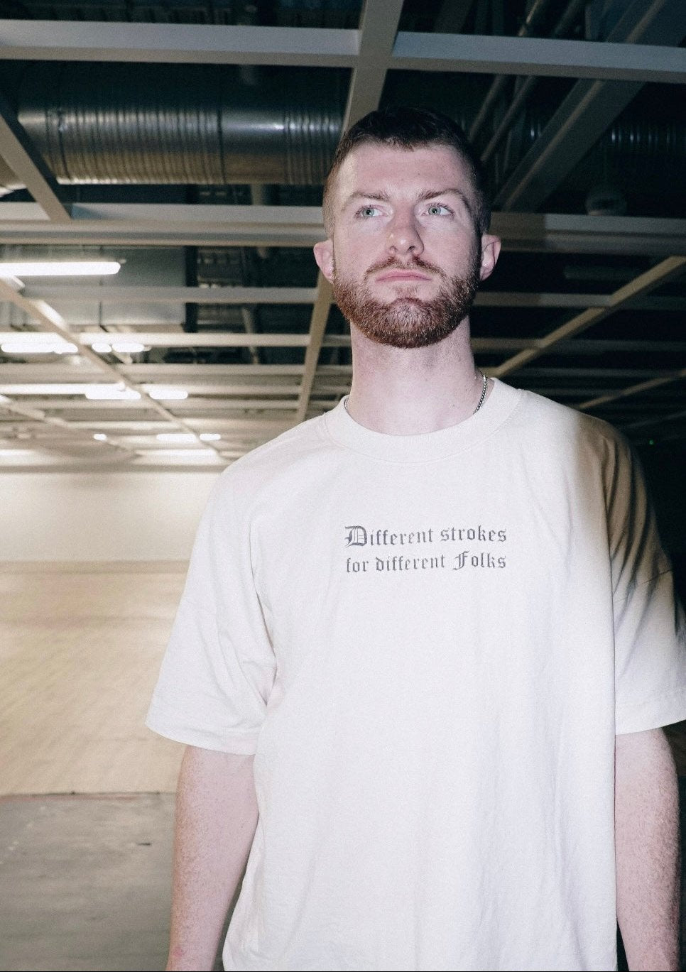 Drumsheds, London new nightclub in Hun Sauce, DIFFERENT FOLKS Heavy Weight Drop Shoulder Oversized T-Shirt