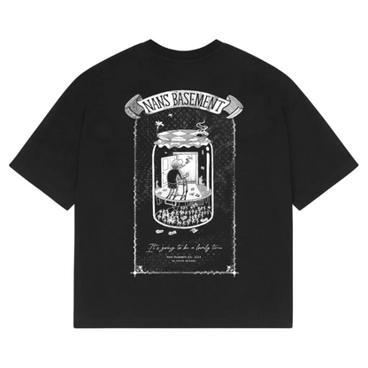 Bespoke Event Merch, by Hun Sauce. Custom event merch created for Nans Basement.
