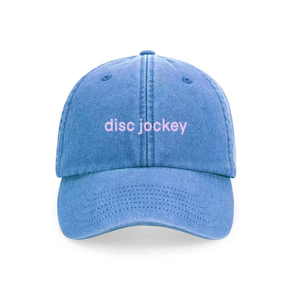 DJ Embroidery Cap - Hun Sauce, Denim Blue Embroidery Cap for DJS