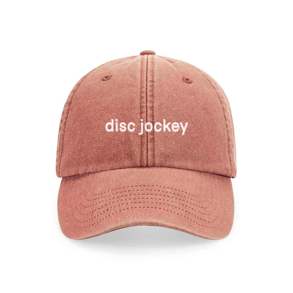 DJ Embroidery Cap - Hun Sauce, Denim Orange Embroidery Cap for DJS