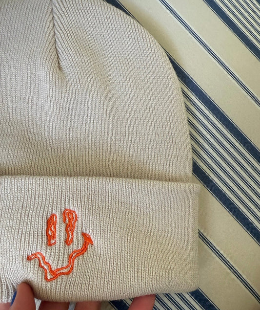SMILEY Embroidery Beanie Hat II - Hun Sauce