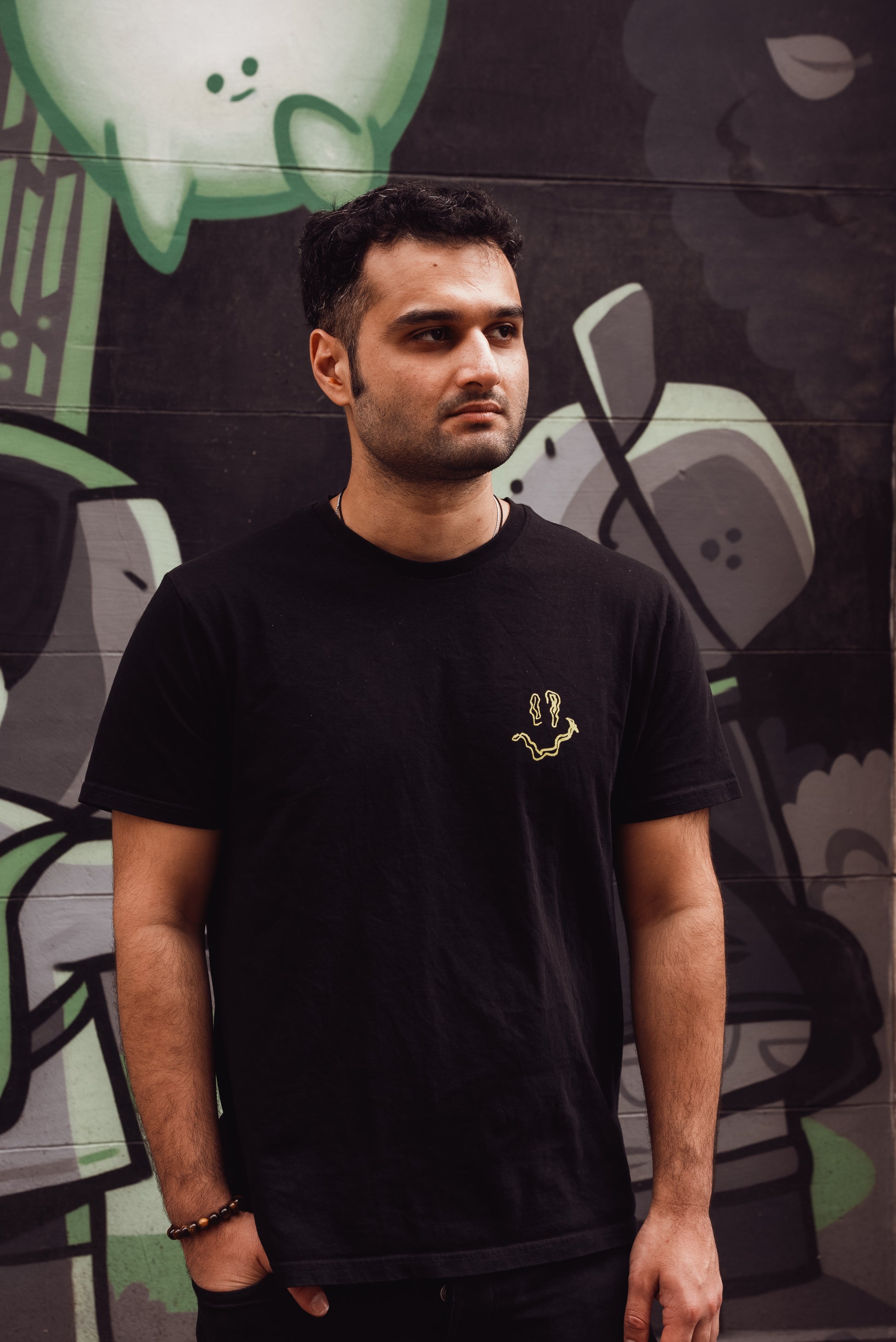 SMILE HIGH CLUB Black T-Shirt - Hun Sauce
