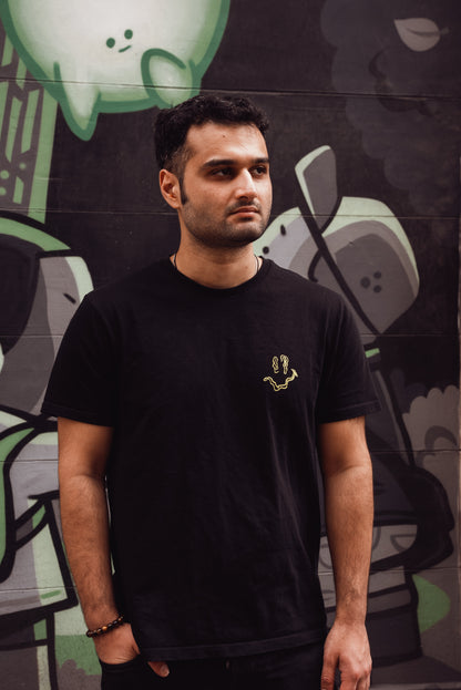 SMILE HIGH CLUB Black T-Shirt - Hun Sauce