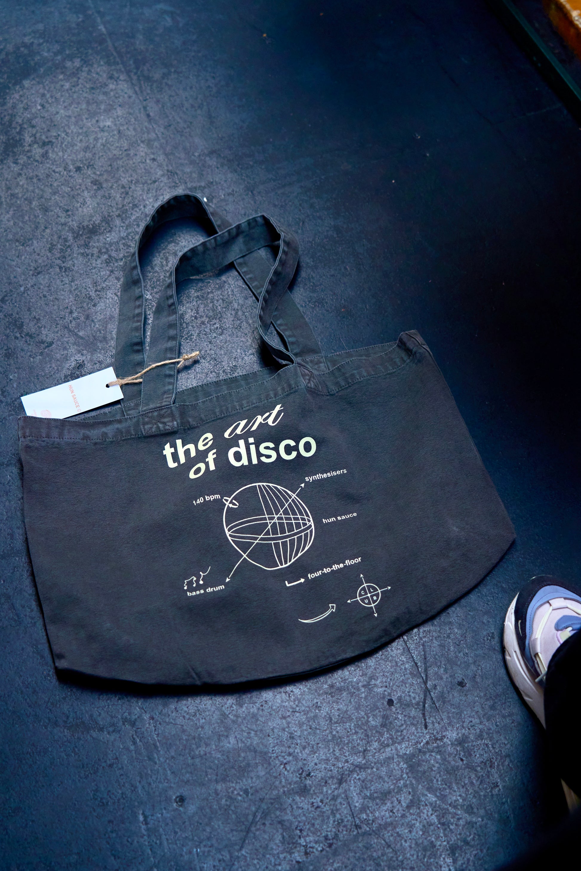 ART OF DISCO Tote Bag,Shopper Tote Bag For Vinyls, by Hun Sauce. Now stocked at All My Friends Record Store, Hackney Wick.