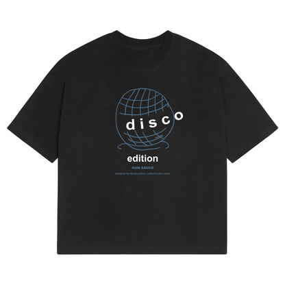 DISCO ED. Heavyweight T-Shirt, Disco ball Graphic T-Shirt, By Illustrator and streetwear brand, Hun Sauce