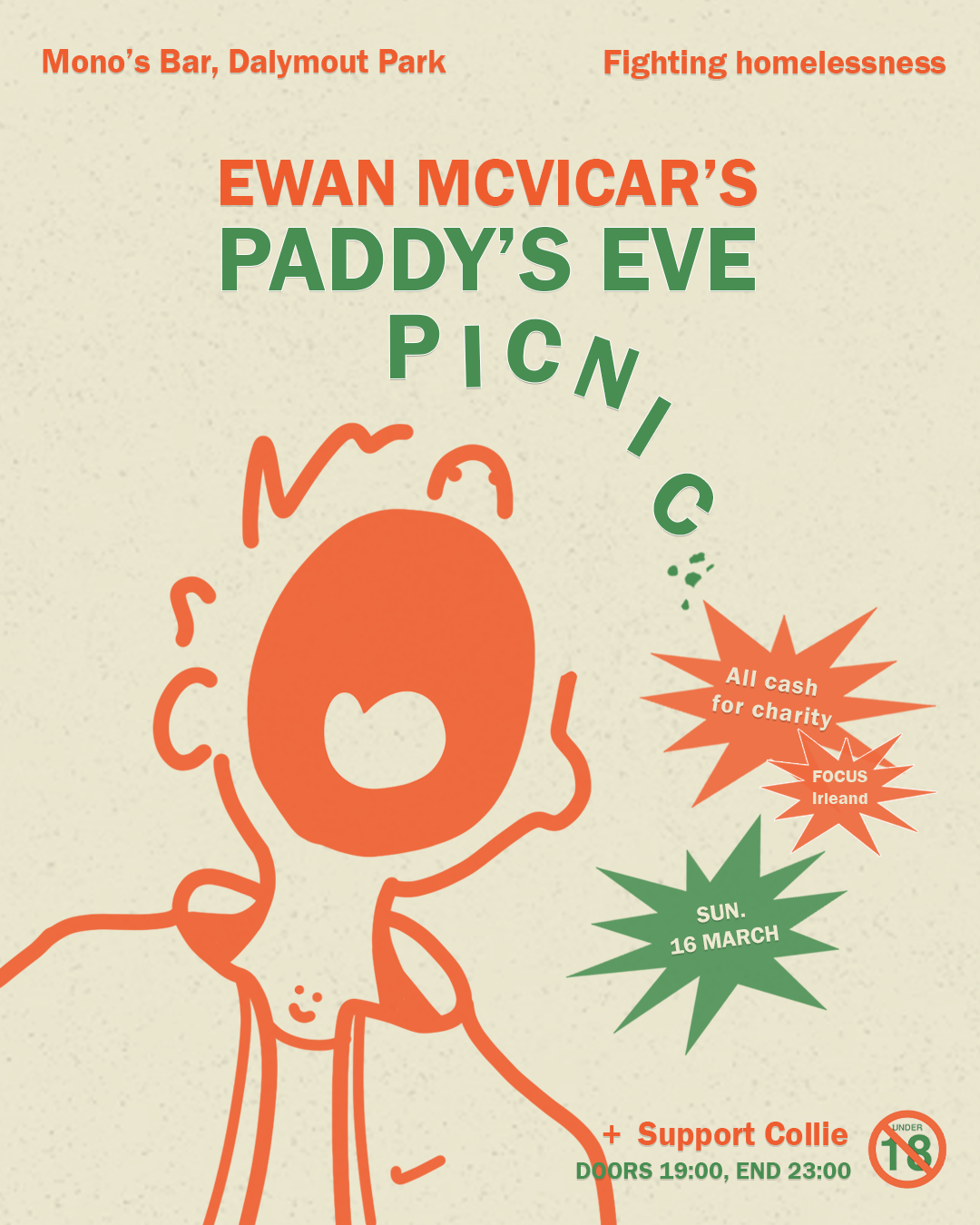 Ewan McVicar, Paddy's Day Event Flyer