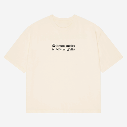 DIFFERENT FOLKS Heavyweight T-Shirt Hun Sauce. Different strokes for different folks