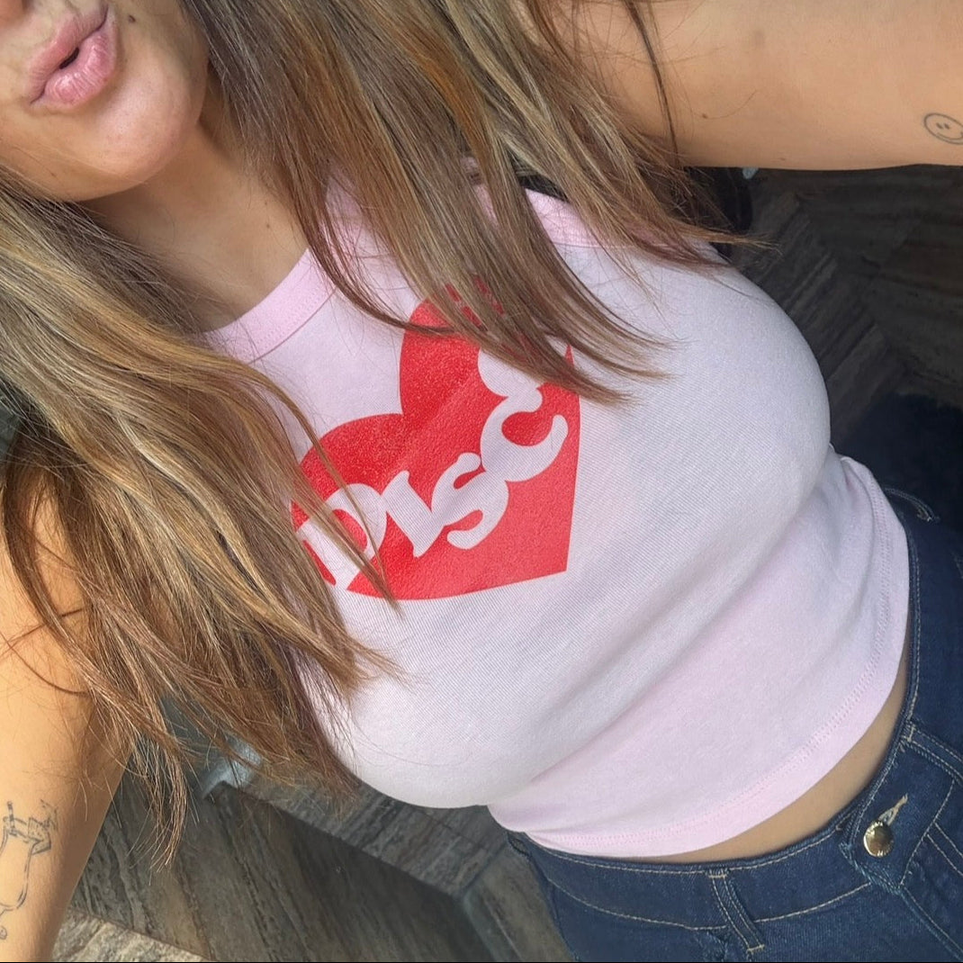 DISCO HEART Baby Crop Vest