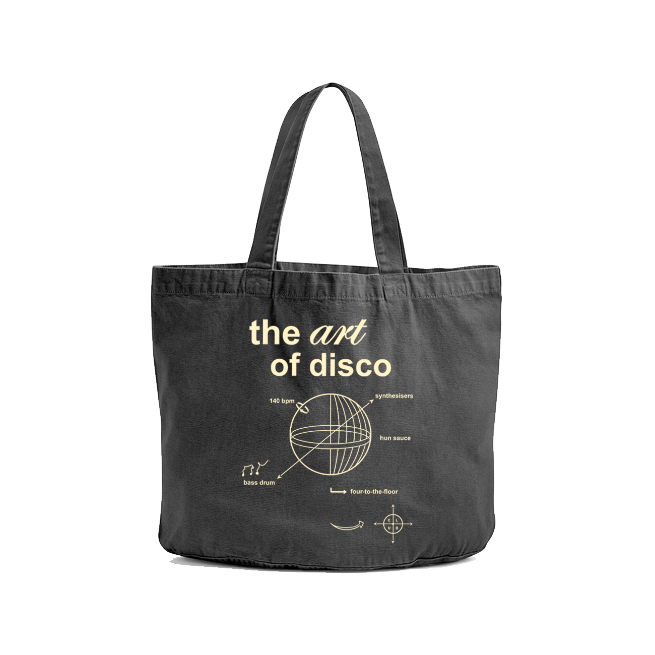 ART OF DISCO Tote Bag, Shopper Tote Bag For Vinyls, by Hun Sauce. Now stocked at All My Friends Record Store, Hackney Wick.