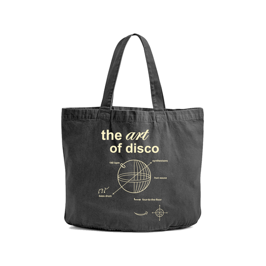 ART OF DISCO Tote Bag, Shopper Tote Bag For Vinyls, by Hun Sauce. Now stocked at All My Friends Record Store, Hackney Wick.