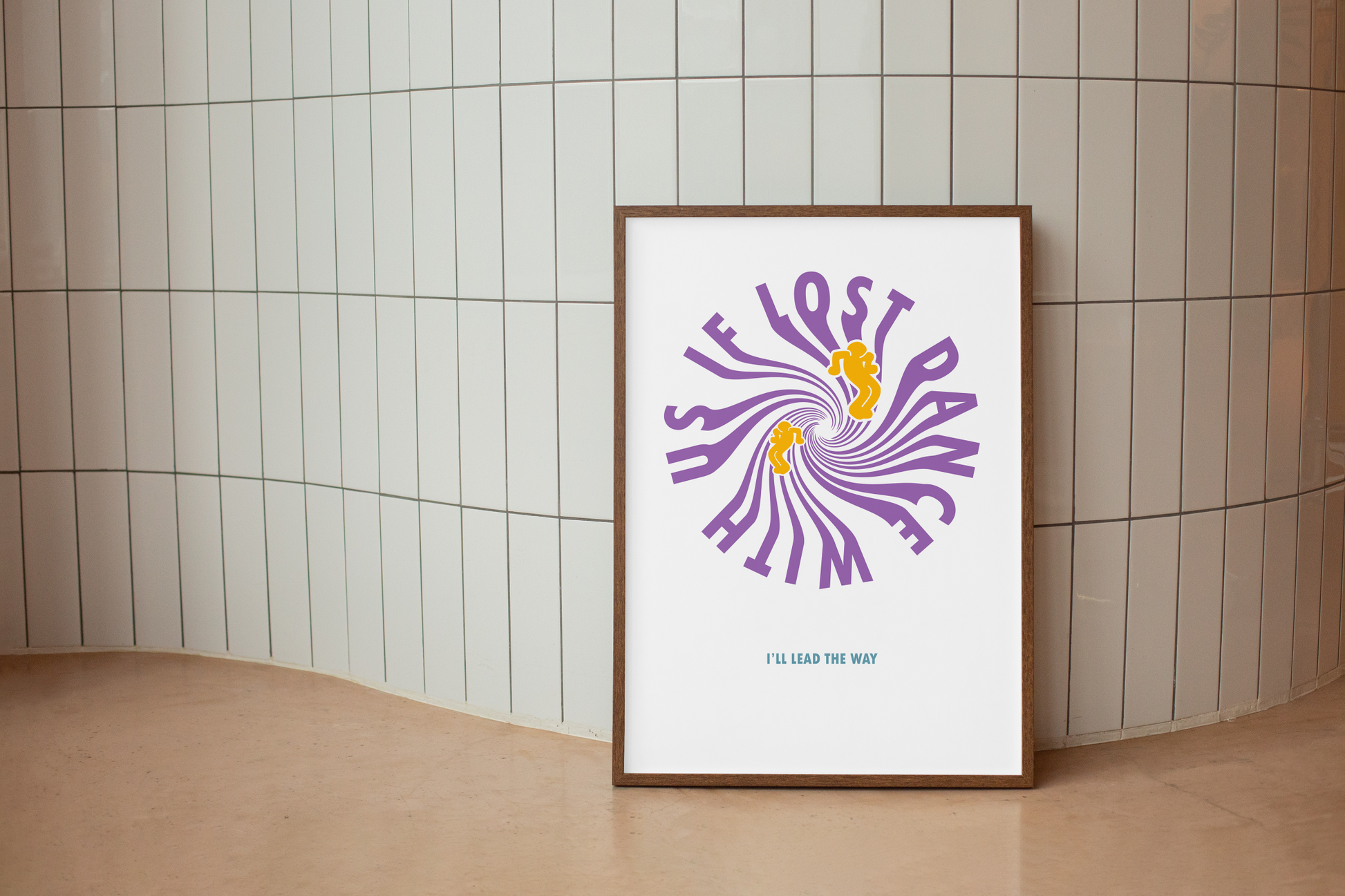 DANCE WITH US Poster Art Print - Hun Sauce - Rave Poster for Home - Disco Art Print in white