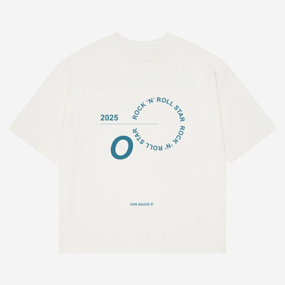 ROCK "N" ROLL T-Shirt, Couldn’t let the Oasis comeback tour slide without dropping a tee to mark the moment. No frills. Heavyweight white cotton, oversized fit, and bold teal graphics.