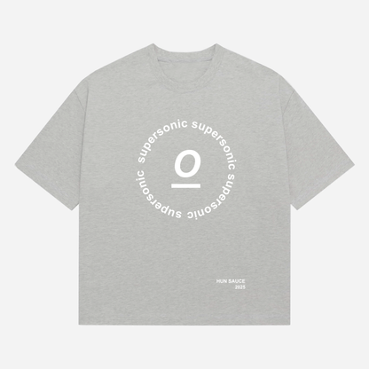 SUPERSONIC T-Shirt, Couldn’t let the Oasis comeback tour slide without dropping a tee to mark the moment. An ode to one of the greats.&nbsp;This heavyweight grey marl tee features bold white text inspired by Supersonic.&nbsp;Soft, oversized, and built to stand the test of time, like the track.