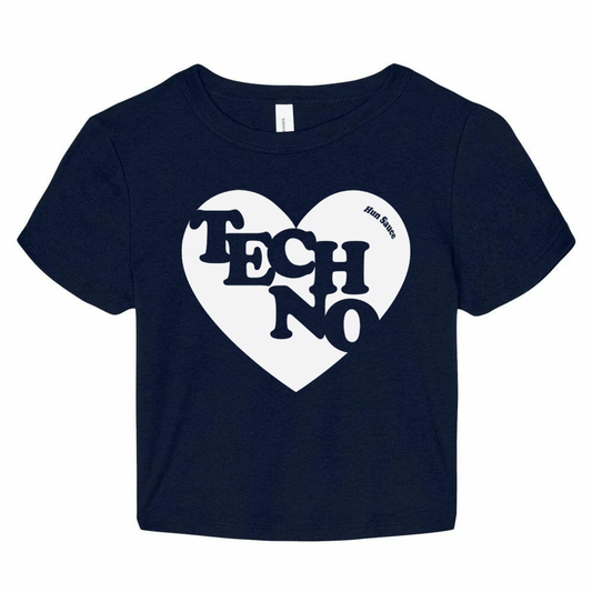 TECHNO HEART Baby Crop Top