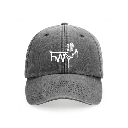 DJ FERNWEH Exclusive Denim Cap Hun Sauce, custom merch for Djs