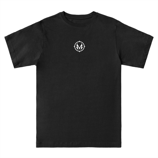 MYSTRA Exclusive T-Shirt, custom merch for a music event, by illustrator Hun Sauce. London music event, music merch.